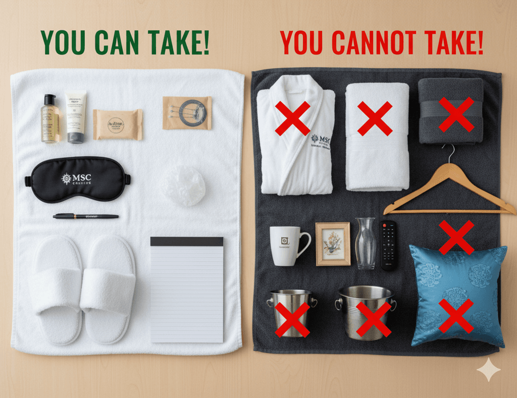 An image of 10 free thing syou can take home and 10 things you can't